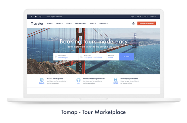 Traveler旅行社旅游行业类WordPress主题V3.1.3