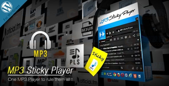 MP3 Sticky Player v.7.0.1 - MP3粘滞播放器WordPress插件专业版