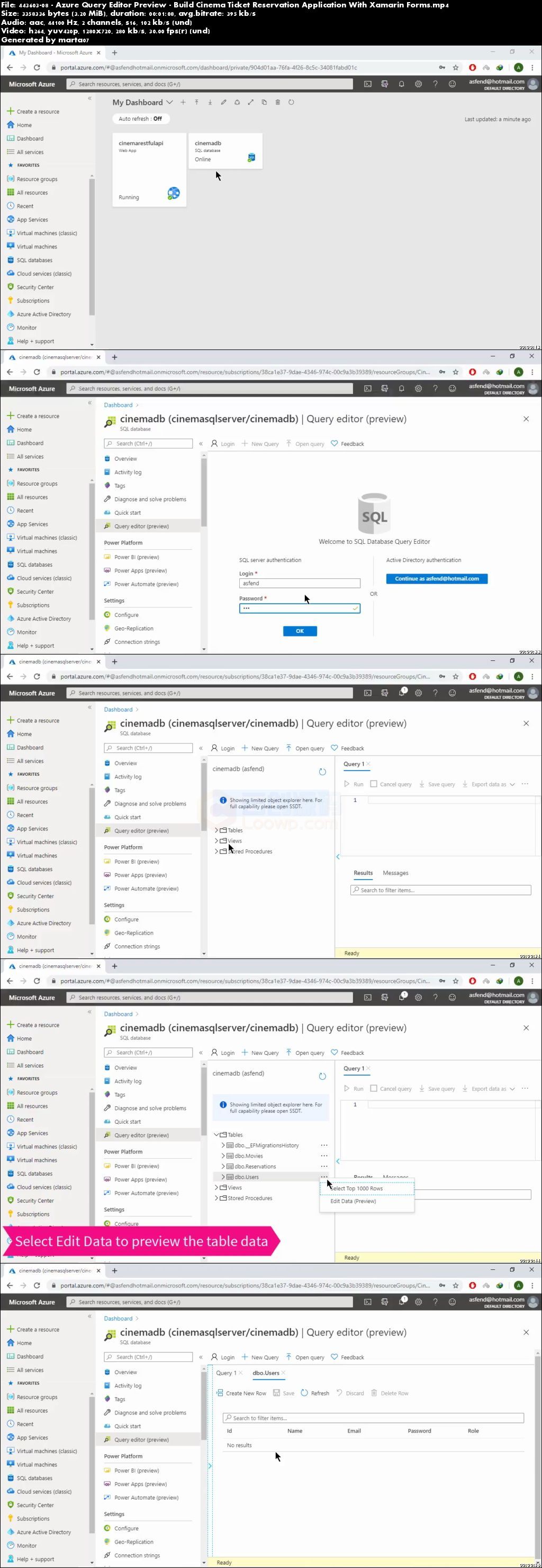 使用Xamarin Form构建电影票预订应用APP 视频教程