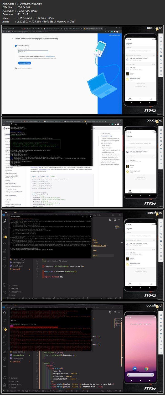 用React Native和Firebase构建仿Instagram社交APP视频教程