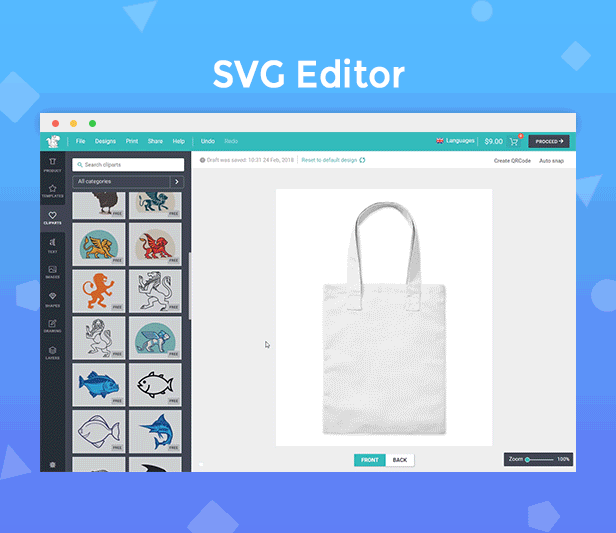 专业可定制产品在线设计器PHP源码独立版Lumise v1.9.6