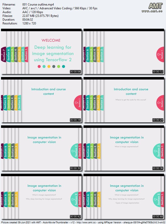 深度学习框架Tensorflow 2图像分割视频教程