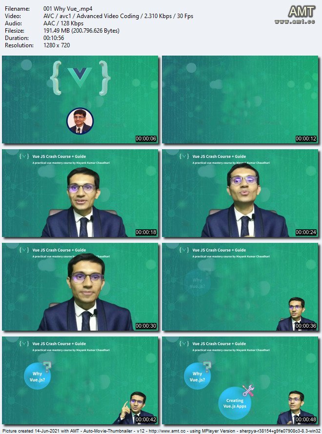 2021版Vue.JS框架Web应用开发速成课程视频教程Vue.JS Crash Course + Guide