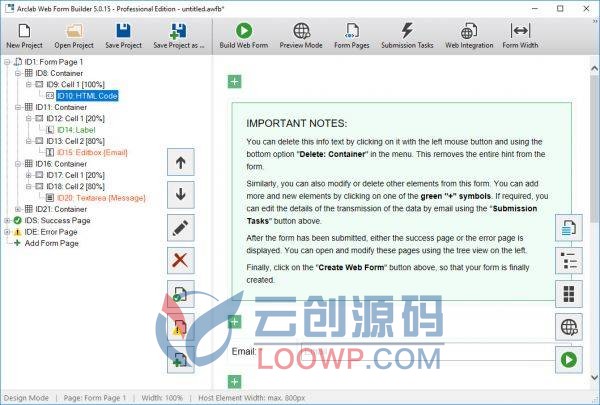 可视化网页表单制作工具Arclab Web Form Builder 5.5.0带注册机注册码破解补丁