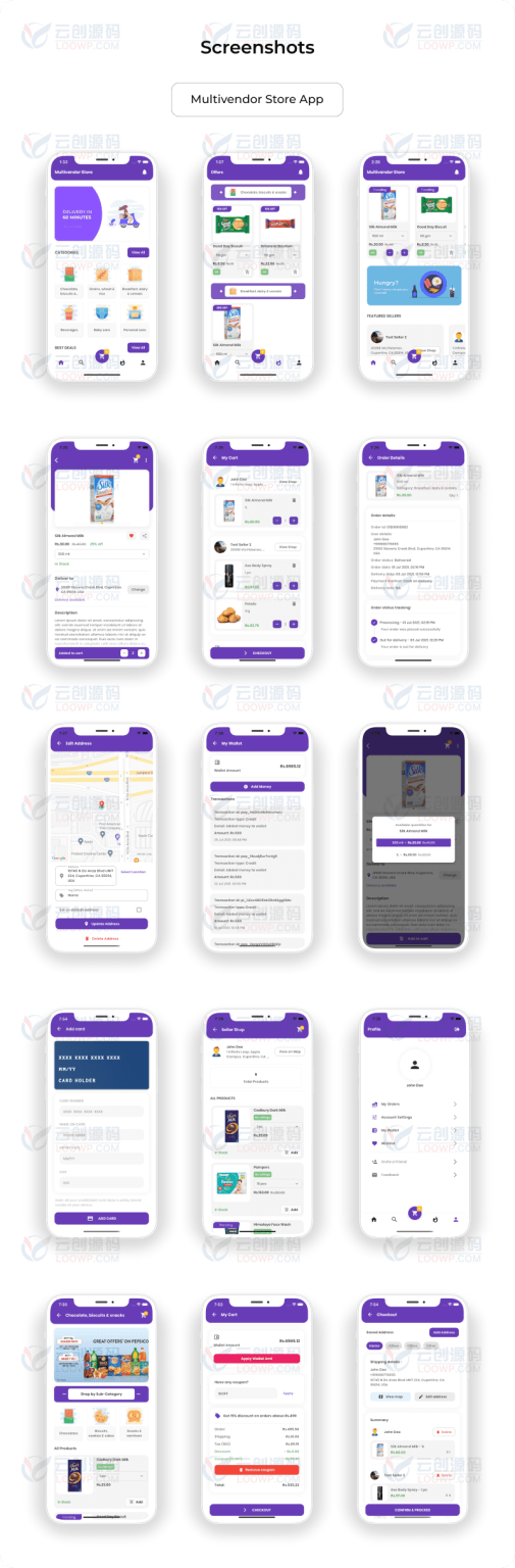 FluxKart仿亚马逊多卖家商城购物系统Flutter双端APP源码V1.1