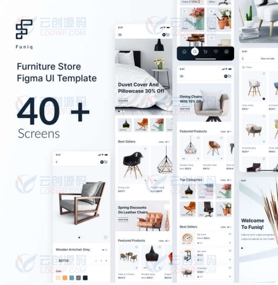 FurnMall家具商城掌上购物React Native双端APP前端模板 | Expo SDK 47.0.12