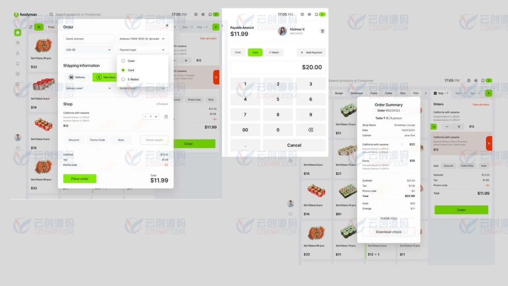 FoodBase单餐厅管理系统全端APP解决方案(POS+厨房+服务员|iOS+安卓+桌面)