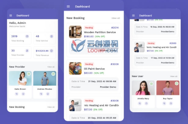 HandyBook配套的服务商管理端Flutter应用APP源码V2.0
