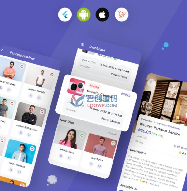HandyBook配套的服务商管理端Flutter应用APP源码V2.0
