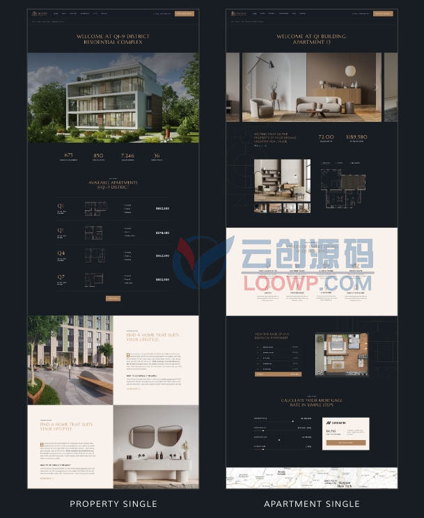 Befort房地产公寓楼盘展示网站模板WordPress主题-云创源码 Befort房地产公寓楼盘展示网站模板WordPress主题